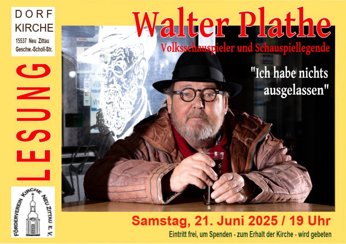 Lesung Walter Plathe