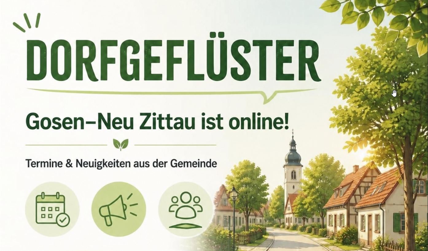 DORFGEFLÜSTER Gosen–Neu Zittau ist online!